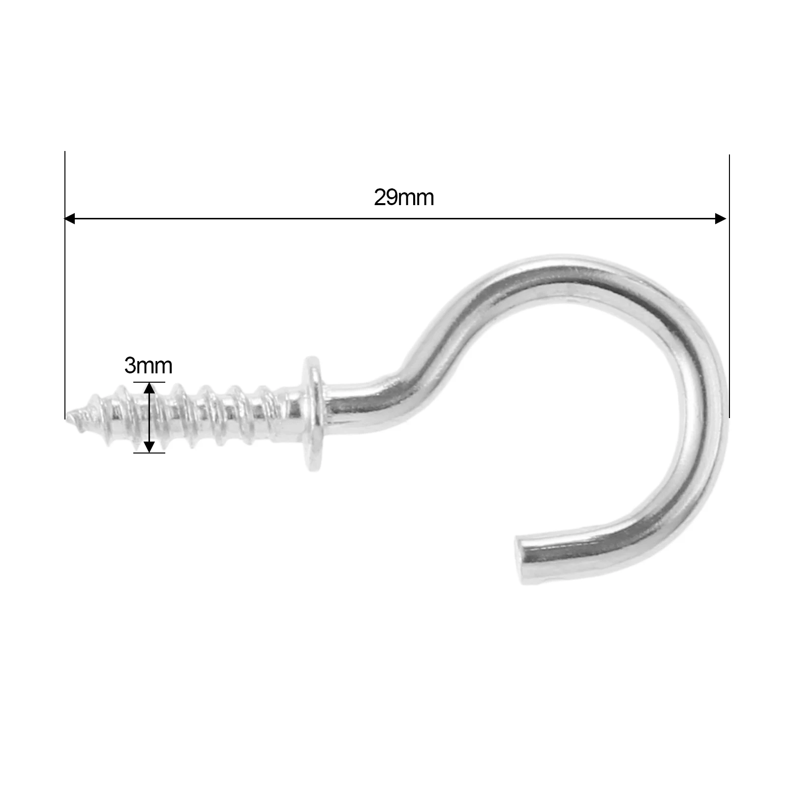 

20 шт., винтовой крючок для лампы, 20/23/29/33/38 мм