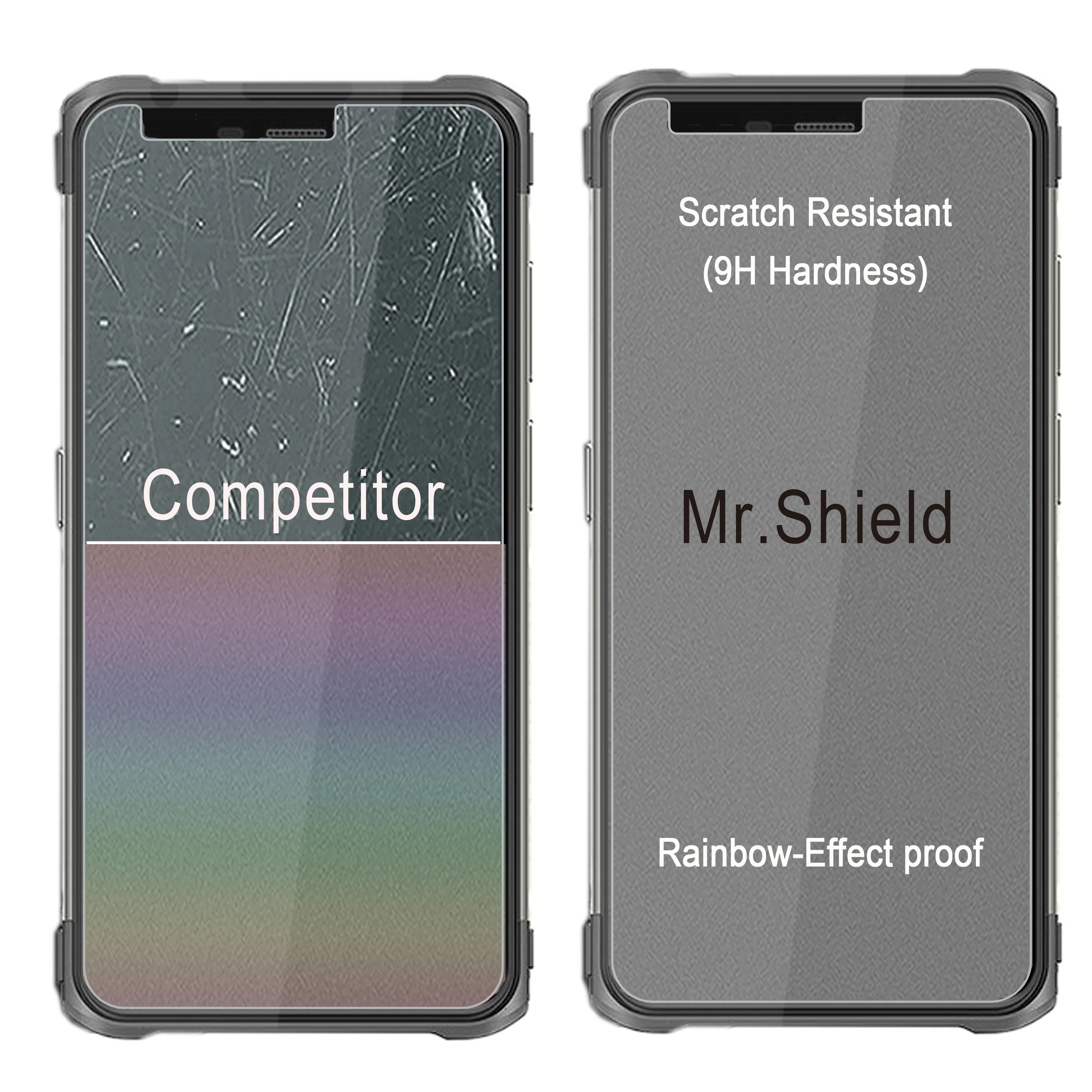 Mr.Shield [3-Pack] Screen Protector For Ulefone Armor X10 / Armor X10 Pro [Tempered Glass] [9H Hardness] Screen Protector