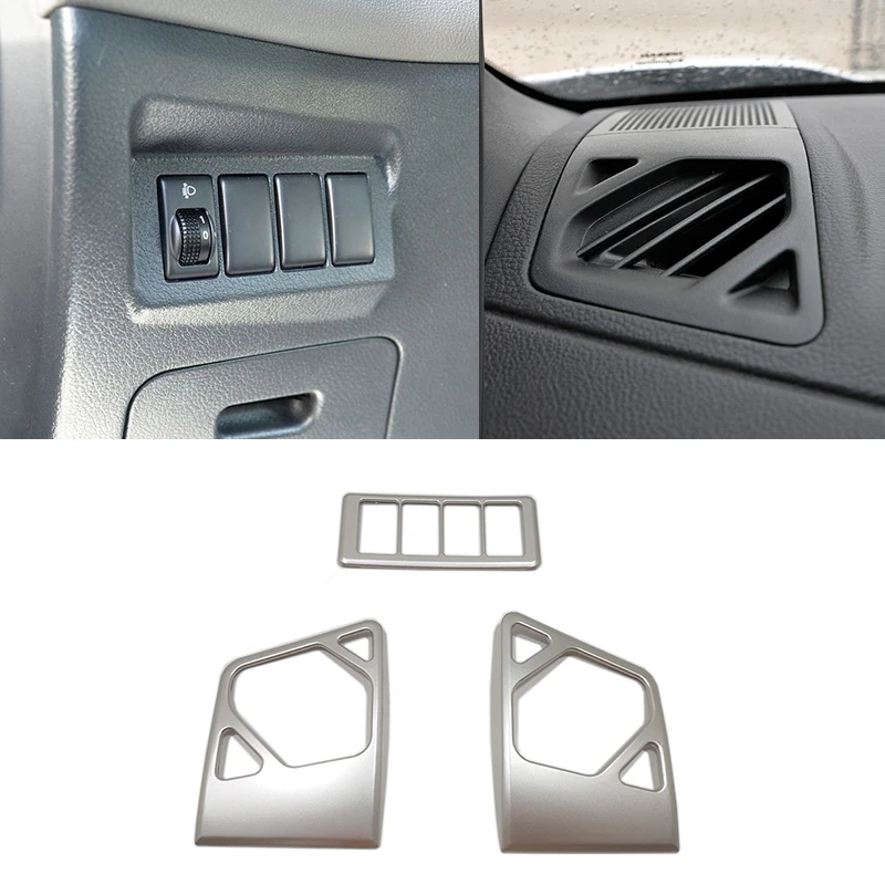 

ABS For Nissan X-trail T31 2008-2013 Accessories Dashboard Air Condition Vent Outlet Cover Fog Lamp Control Switch Cover Trim