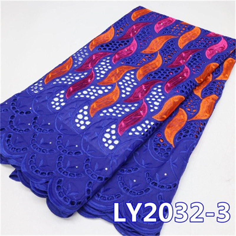 2023 Высококачественная африканская кружевная ткань швейцарская хлопковая