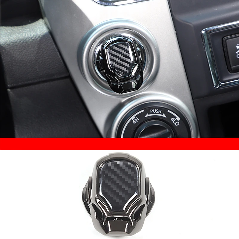 

For 2016-2023 Nissan Titan zinc alloy car one-button start decorative cover sticker carbon fiber style car interior accessories