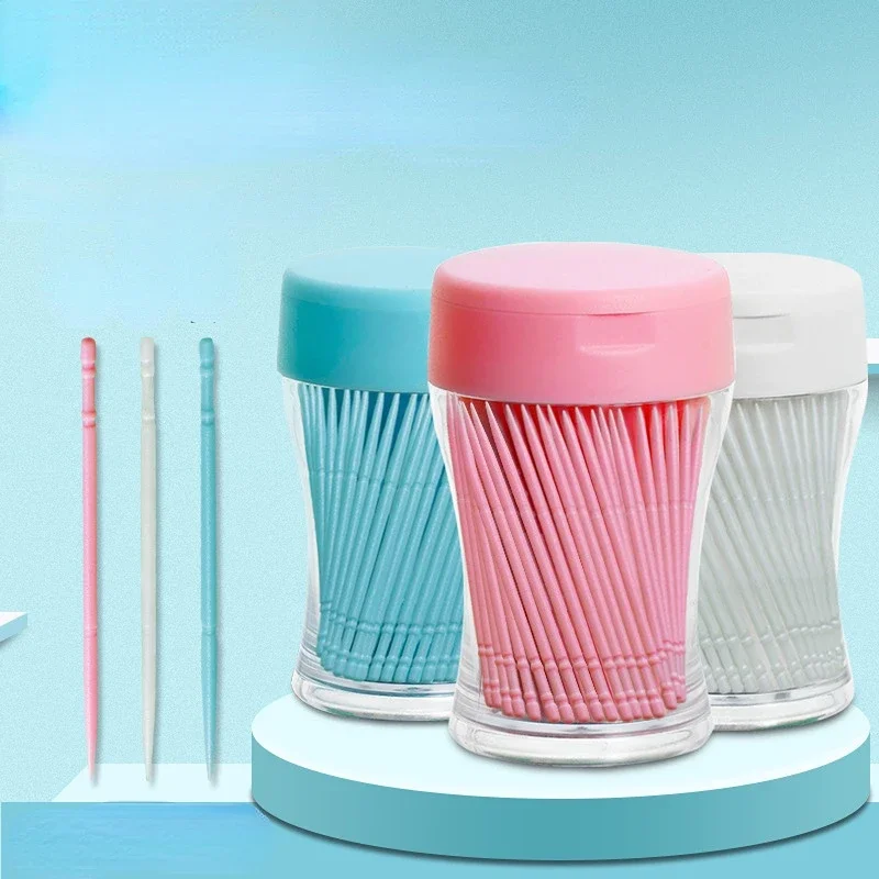 200 шт./набор двусторонние зубочистки из мягкого пластика 6 2 см