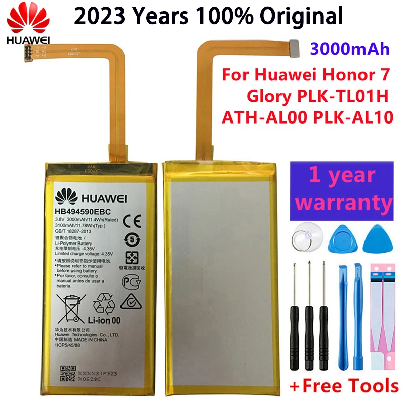 

Original For Huawei HB494590EBC Rechargeable Li-ion phone battery For Huawei Honor 7 Glory PLK-TL01H ATH-AL00 PLK-AL10 3000mAh