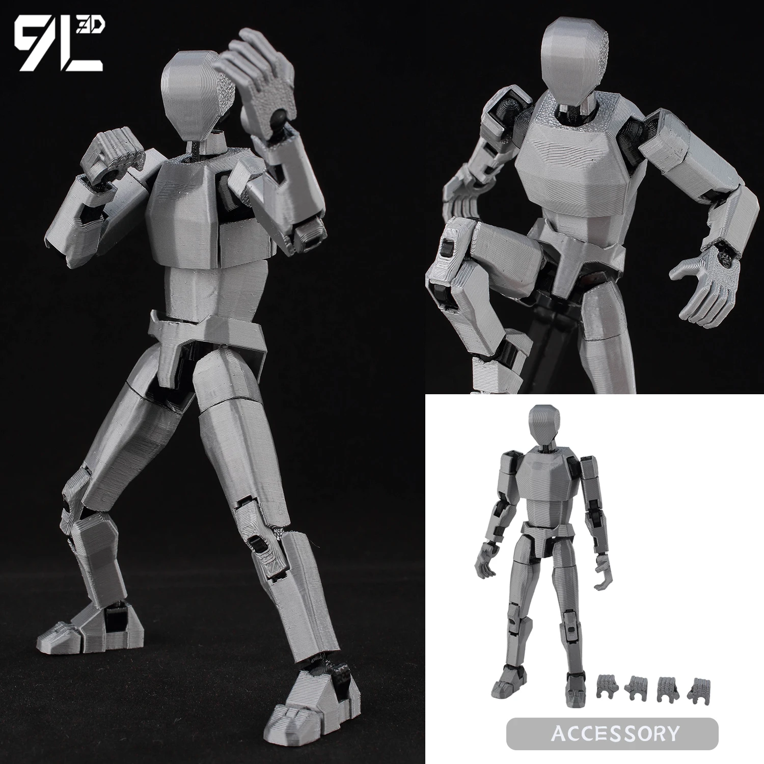 Фото 9L3D Многошарнирный подвижный T13 Lucky13 с принтом Мужская основа тела Poseable Пустая фигурка Манекен Манекен13 Фигурки Игрушки №1