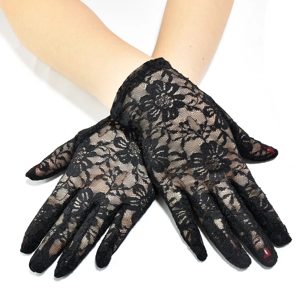

Новое поступление, женские короткие кружевные солнцезащитные женские танцевальные перчатки, Прямая поставка