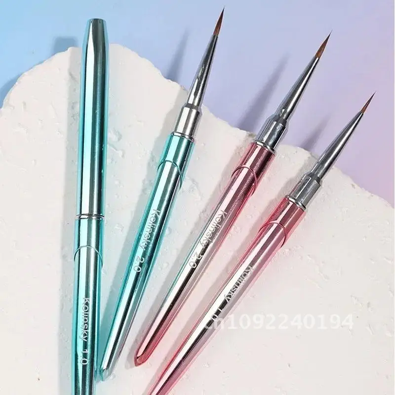 1 шт. Kolinsky Nail Crystal резная УФ-гелевая ручка маникюрный набор кистей для дизайна