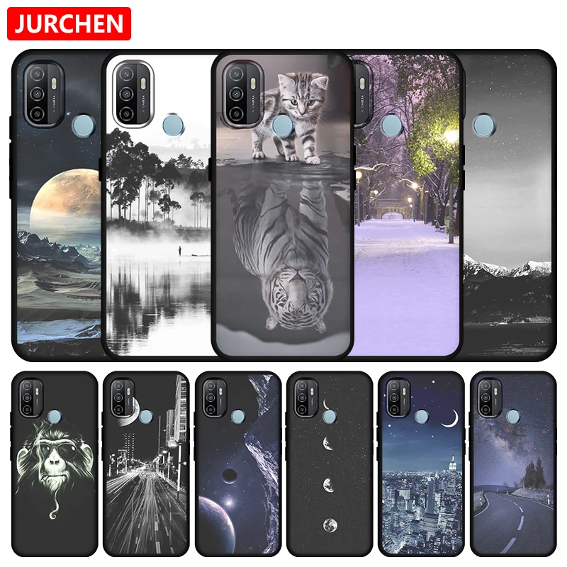 

JURCHEN пользовательский силиконовый чехол для телефона OPPO A53 A53S Роскошный милый мультяшный собака фото для OPPO A53S CPH2135 тонкая задняя крышка с цв...