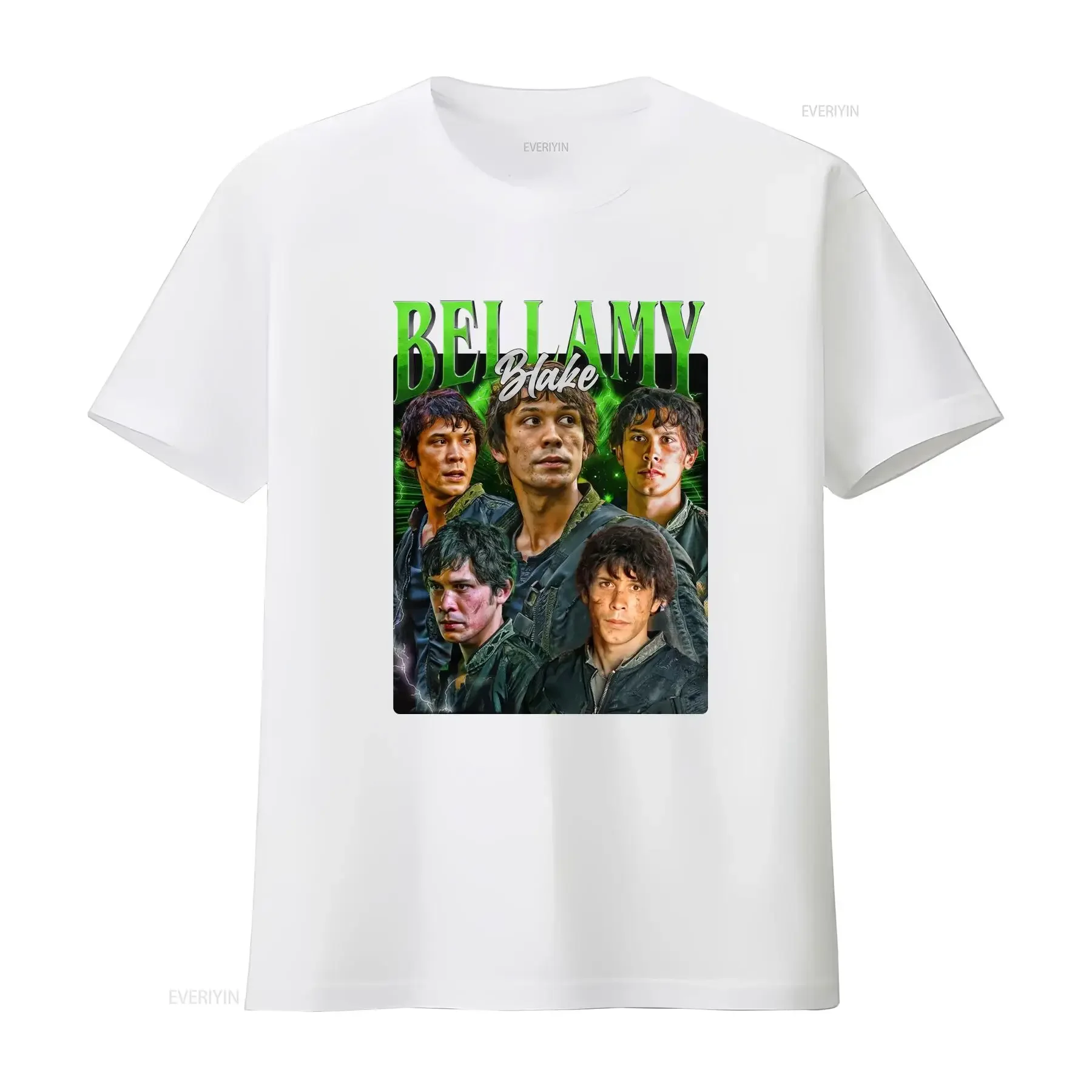 Фото Винтажная футболка Bellamy Blake с принтом из сериалов или фильмов, уникальная, с длинными или короткими рукавами, винтажная, с эффектом потертости, мужская, для повседневной носки, уличный стиль №4