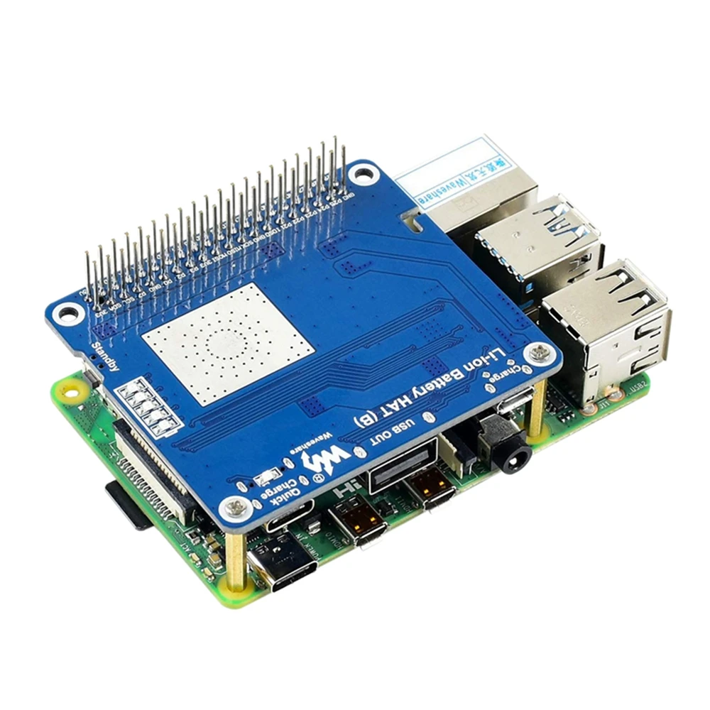 3000Mah Li-Polymer Battery HAT for Raspberry Pi Integrates SW6106 Chip |