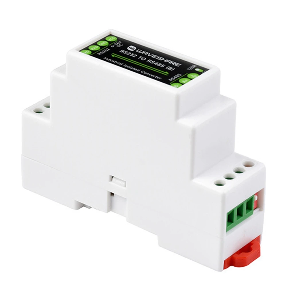 

Industrial Rail Type RS232 to RS485 Converter 300-115200Bps Active Digital Isolation Wide Voltage