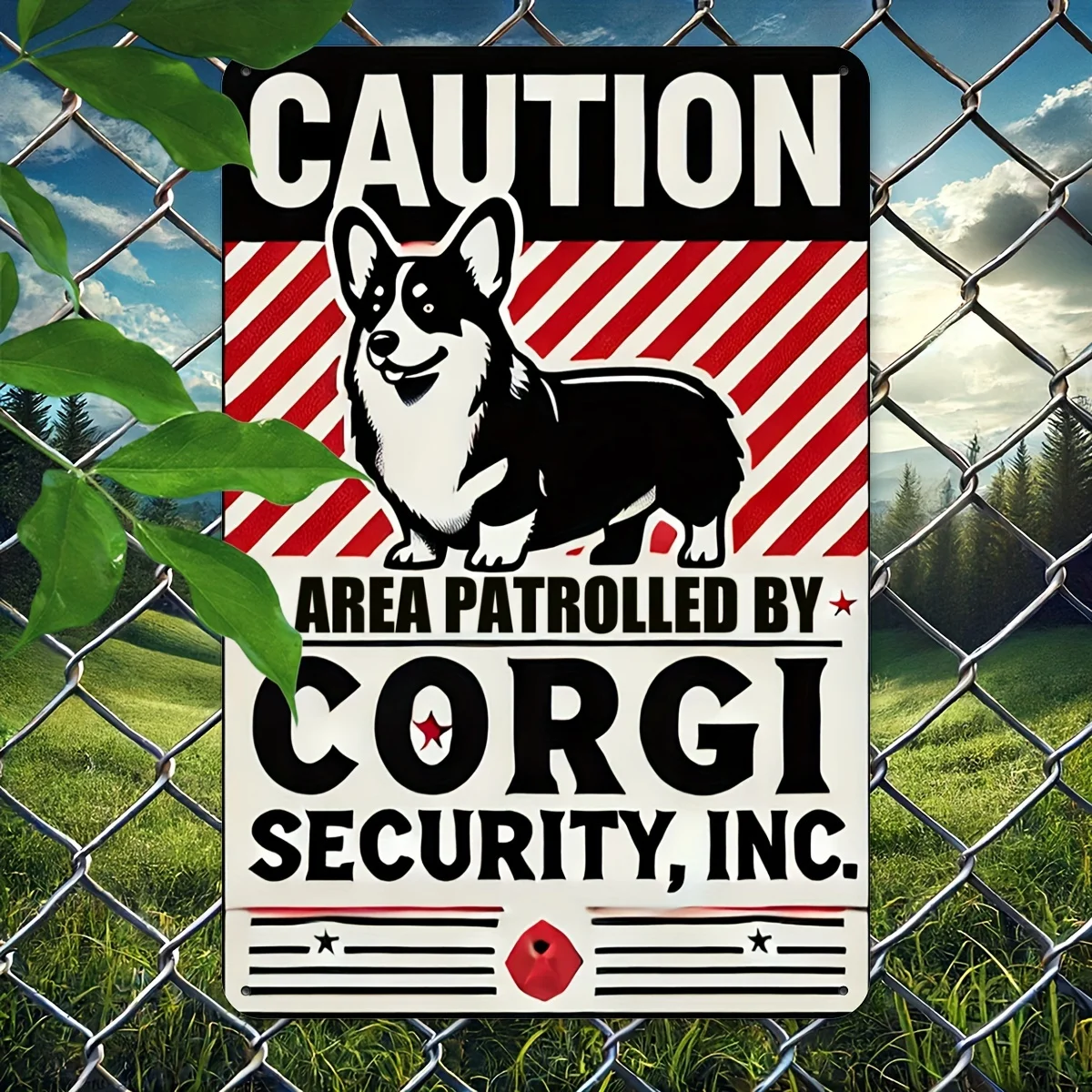 

Алюминиевая табличка "Область, охраняемая компанией Corgi Security", 1 шт.