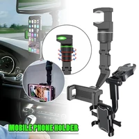 car rearview mirror mount phone holder for iphone samsung huawei gps seat smartphone car phone holder stand adjustable support