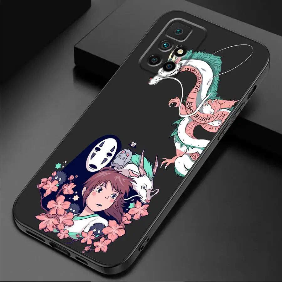Anime Spirited Away Totoro Cover Phone Case for Redmi Note 11 Pro 9 8 7 10S 12S 9S 11S 10 12 9T 8T 13 TPU Soft