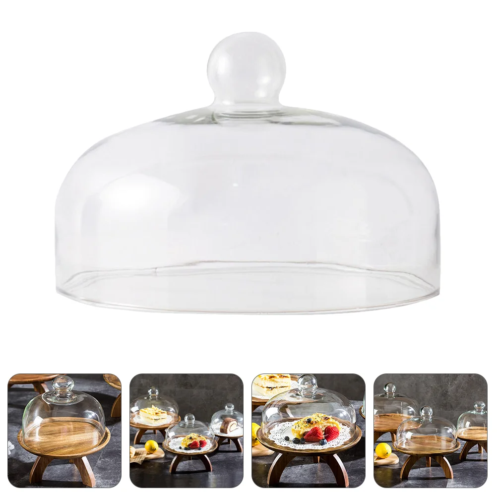 

Cover Dome Cake Display Cloche Bell Dessert Clear Plate Serving Jar Covers Stand Lid Cupcake Round Protector Table Snack Guard