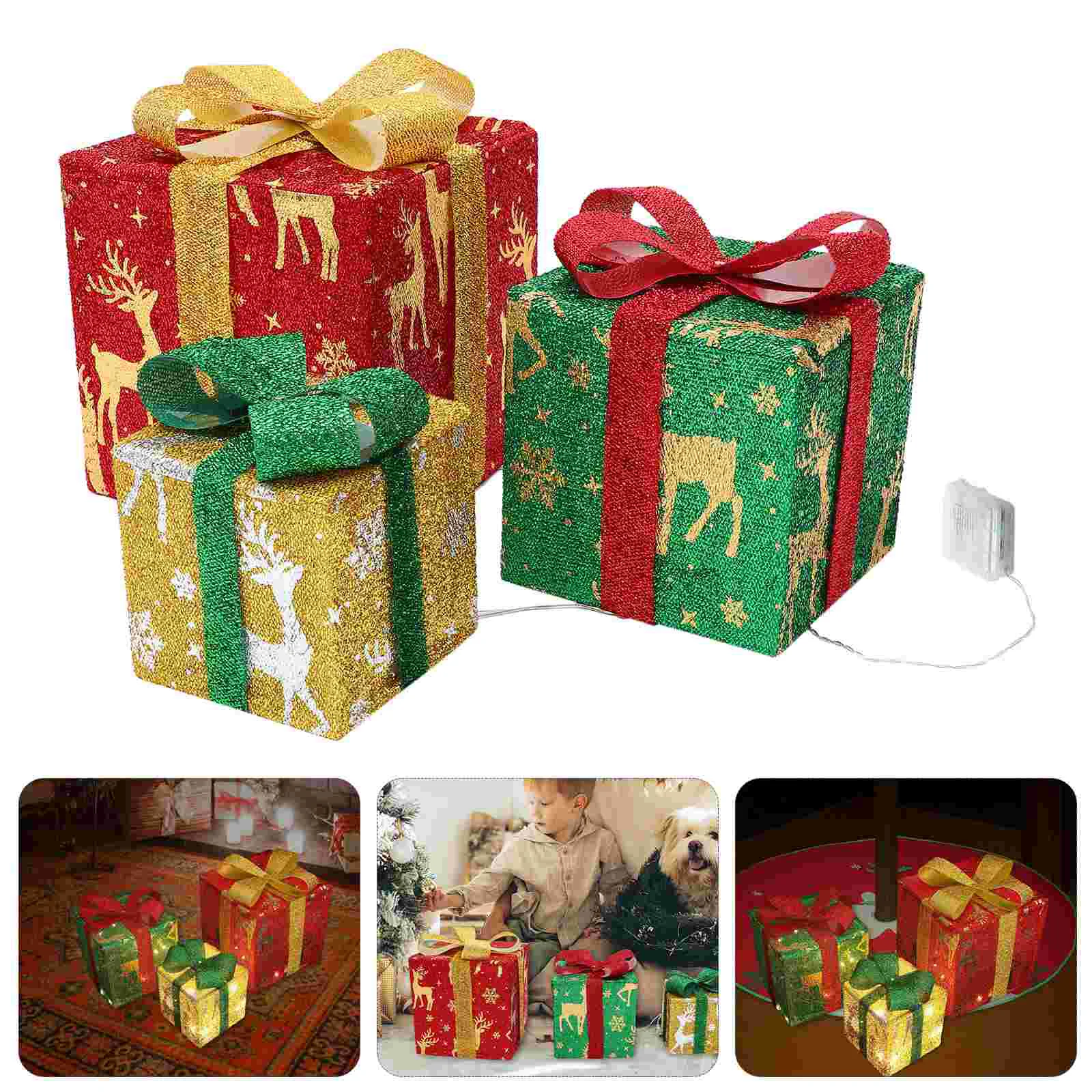 

Christmas Decorations Lights Small Gift Cases Party Supplies Xmas Stockings The