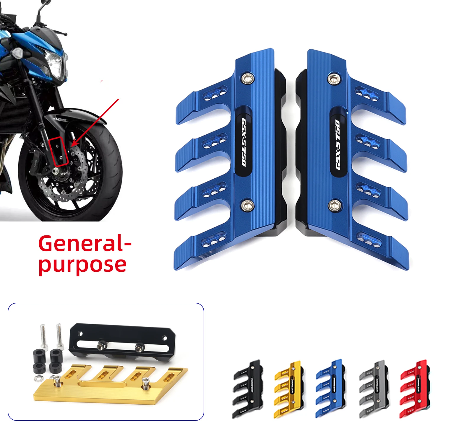 

Для Suzuki GSX-S750 GSXS750 GSX S750 S Защита передней вилки мотоцикла брызговик ползунок аксессуары GSXS 750 брызговик