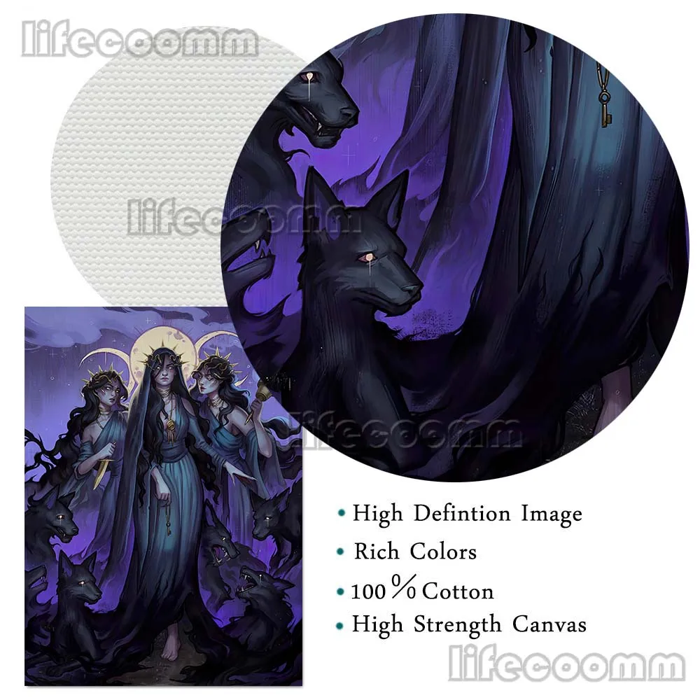 Винтажный настенный постер Moon Wiccan