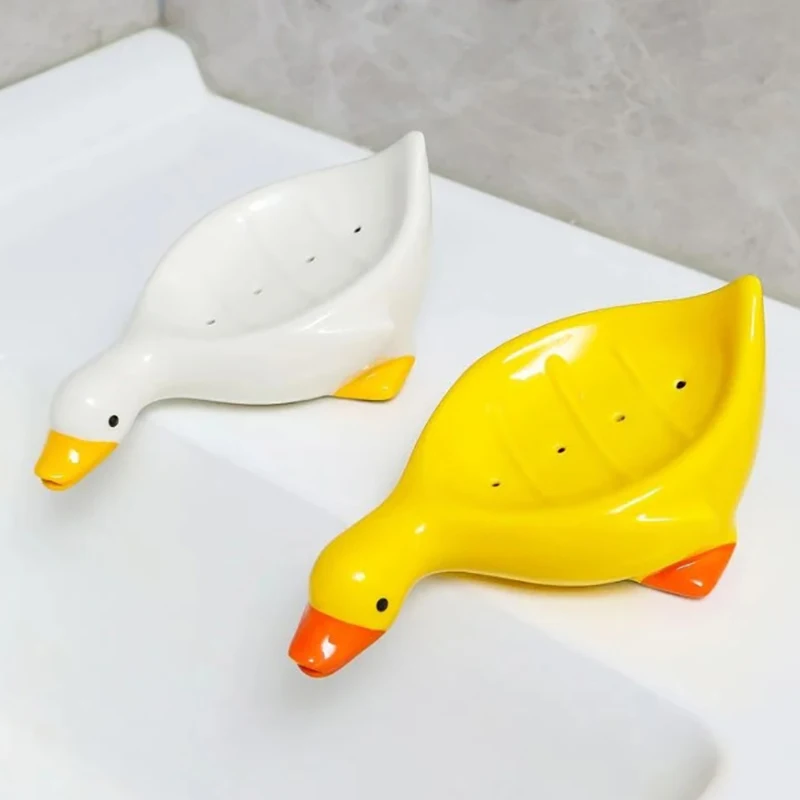 Поднос для мыла самоосушивающаяся полка милая креативная стойка в форме утки