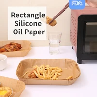 silicone oil paper baking paper oil proof and oilabsorbing air fryer disposable paper liner for bbq plate rectangle oven pan pad