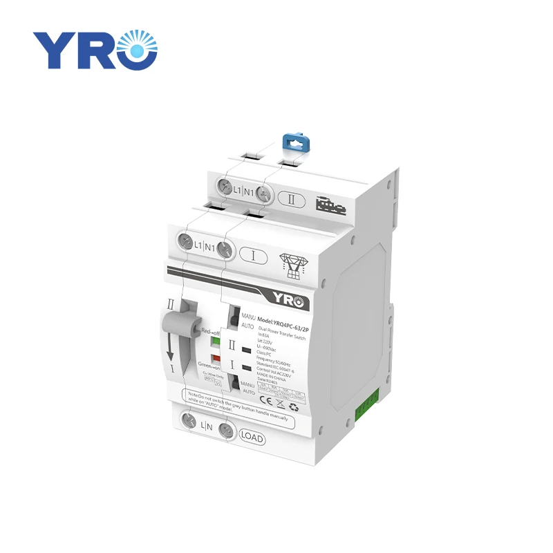 YRO YRQ4PC-63 2P Ats Dual Prower Автоматический резервный переключатель Переключатели