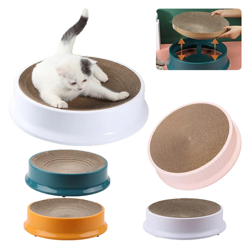 

Round Cat Scratching Board Claw Grinder cat toy Corrugated Paper Kitten Bed Nest for Cat accessories rascador gato free shipping