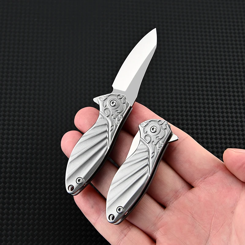 

D2 Blade Stainless Steel Forming Knife Outdoor Camping Self Defense Emergency Survival Knife Folding Portable Keyknife