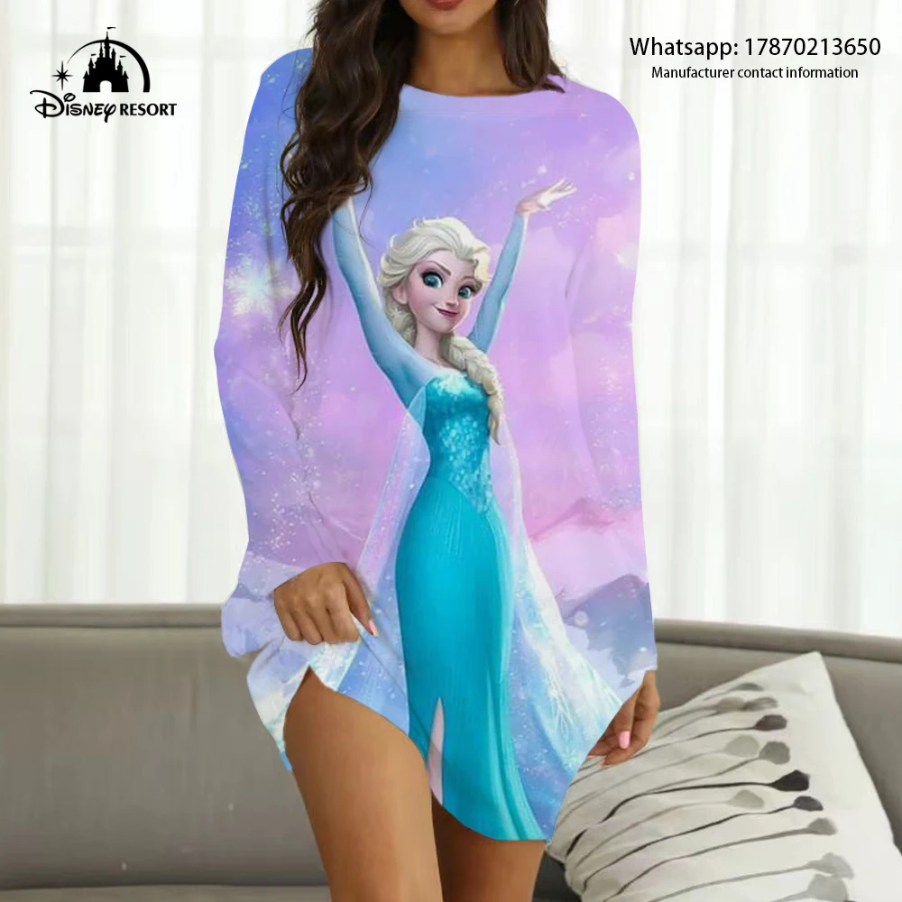 

Frozen Anime Queen Elsa Disney Brand Streetwear Ladies Sexy Party Club Fall Women's Boho Loungewear 2022