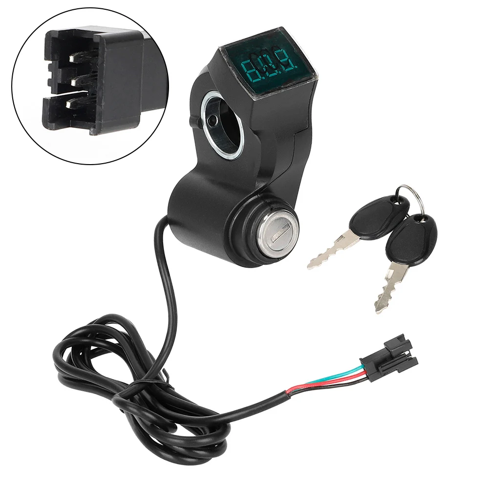 

High Quality Power Switch Ignition Switch Ignition Voltmeter Modification Power Switch With Keys 91x69 Mm E-Scooter Parts