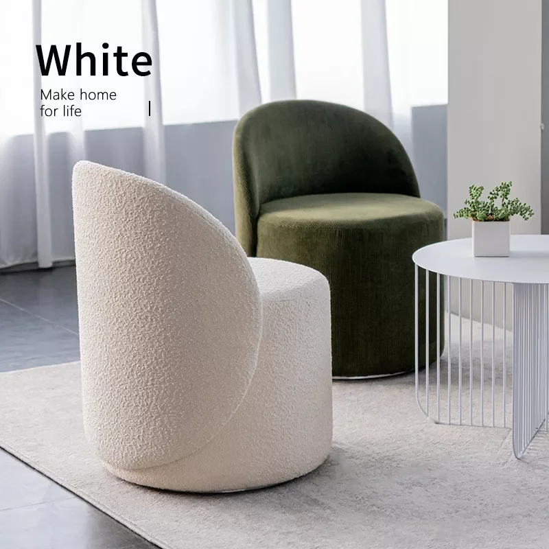 

Rotatable Stool Dressing Stool Chair Ins Bedroom Velvet Luxury Minimalist Backrest Dressing Table Stool Household Stool