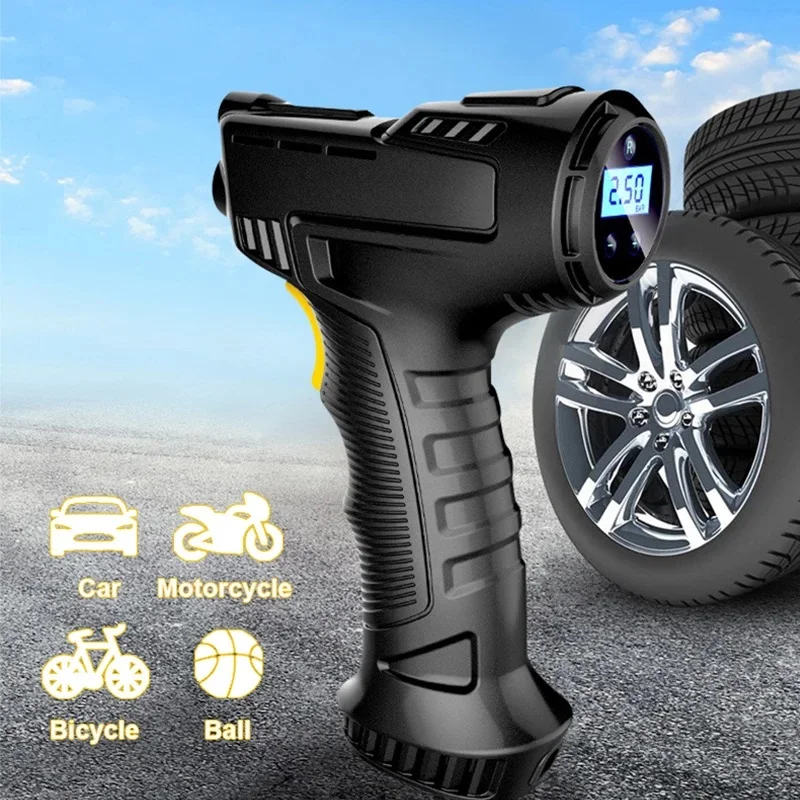 

Car Air Pump 120W Wireless Inflatable Pump Portable Rechargeable Air Compressor Digital Car Automatic Tire Inflator Equipment