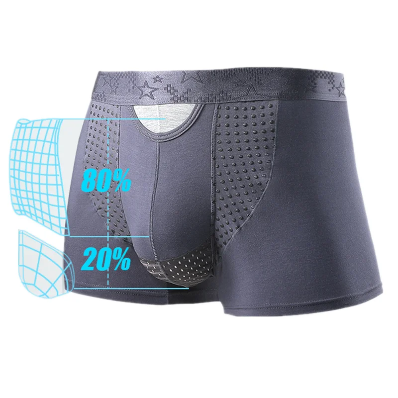 Сексуальное мужское нижнее белье бриджи дышащие трусы с магнитной застежкой из