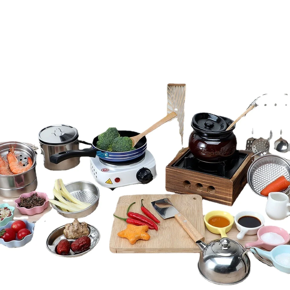 

Children's Play House Kitchen Toys Mini Cooking and Cooking Toy Coyer Set Meal Girl Cooking Birthday Gift