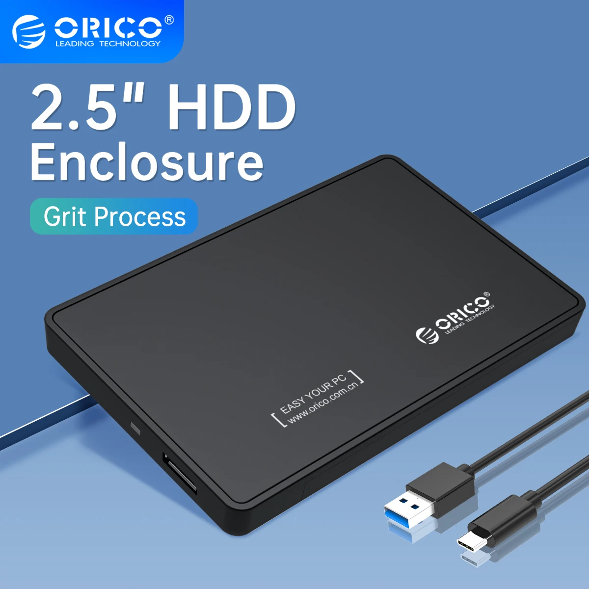 ORICO 2.5 inch External Hard Drive Enclosure USB3.0 to SATA HDD Case Compatible with 2.5 inch 7mm-9mm HDD / SSD