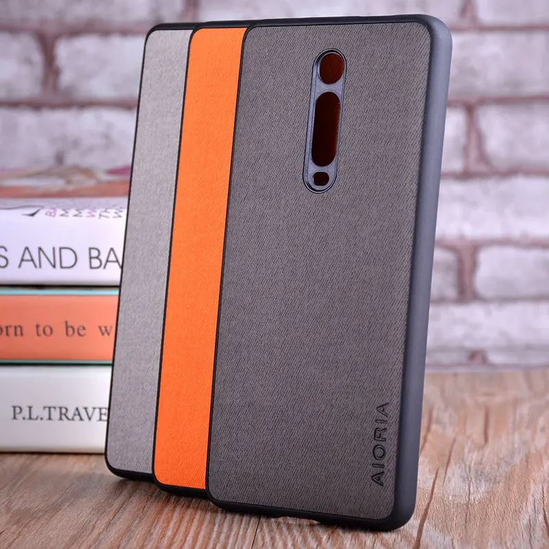 

case for xiaomi mi 9t pro coque Luxury textile Leather skin soft TPU hard PC phone cover for xiaomi mi 9t pro case funda