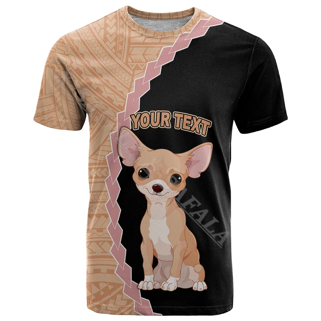 

Chihuahua Dog Polynesian Tribal Tattoo 3D Print Mesh Fiber T-Shirts Top Summer Tee Mens Shorts Sleeve Sports Casual Clothing