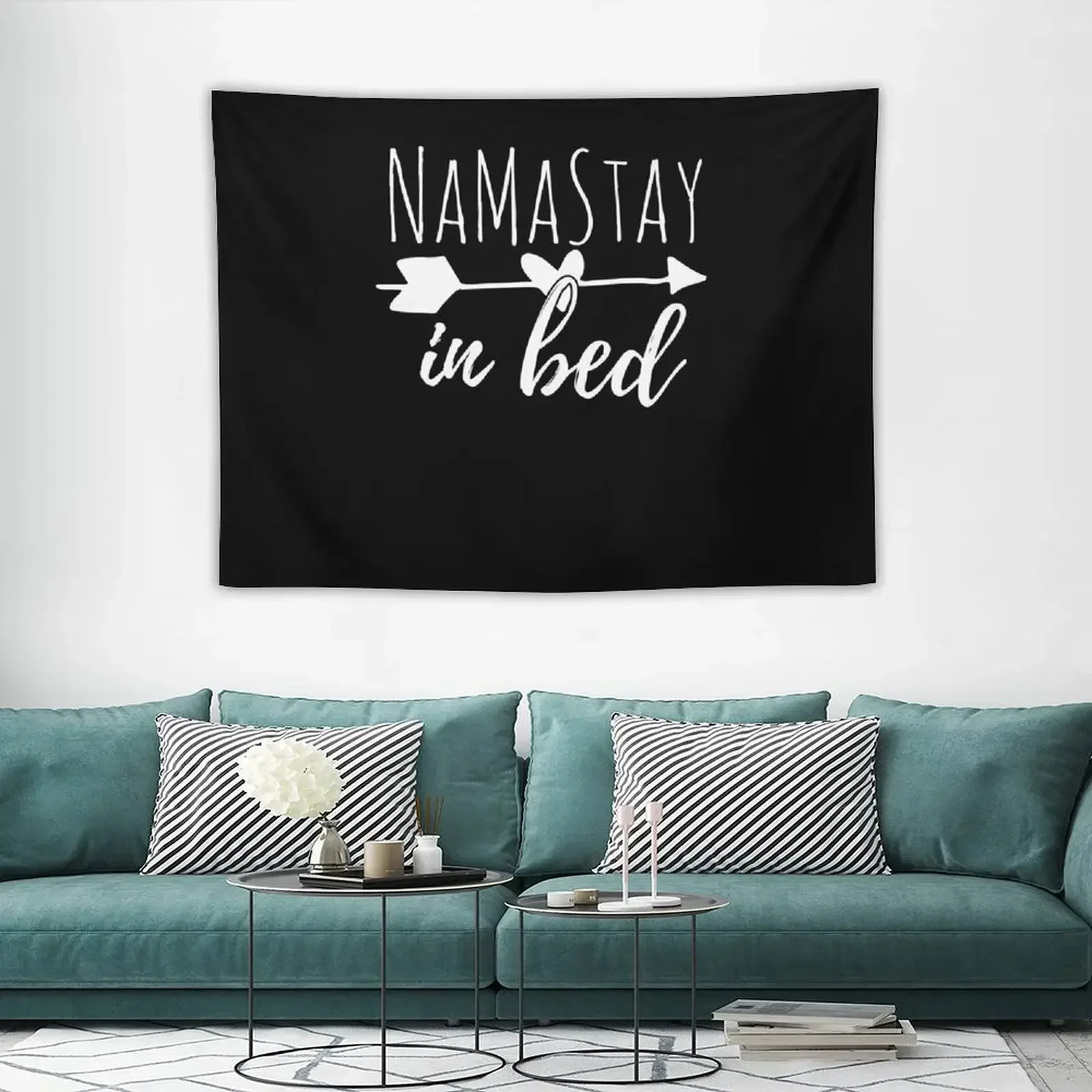 Я оставайся в постели йога с юмором гобелен обои для спальни скандинавский