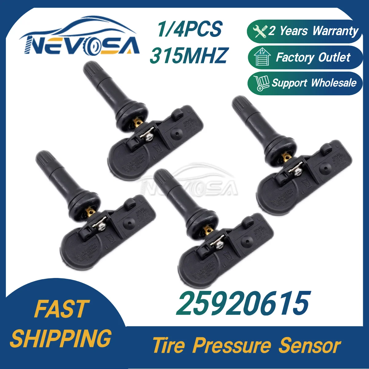 Датчик давления в шинах автомобиля с TPMS 25920615 15254101 20923680 315 МГц для Cadillac Chevrolet GMC Pontiac Saturn Buick