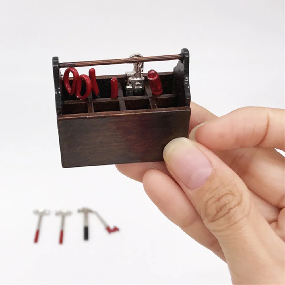 

Tool Mini Repair Tools Cabinet House Miniature Set Tiny Hammer Model Micro Accessory Crafts Supplies