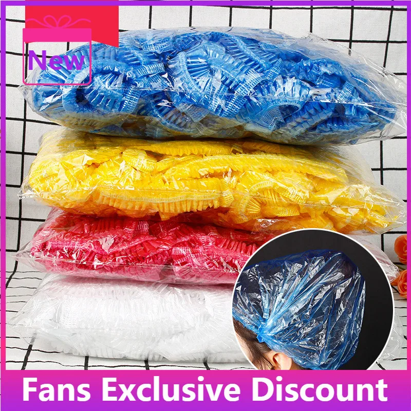 

2022 NEW Fashion Disposable Hair Shower Caps Non-woven Pleated Anti Dust Hat Set Bathing Caps Hair Salon Beauty Accessories