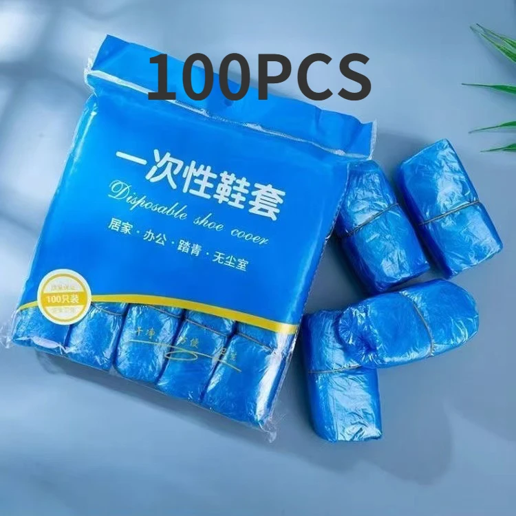 

100Pcs Shoe Covers Portable Waterproof Boot Covers Disposable Boot Cover Household Workplace Indoor Carpet Floor Protection