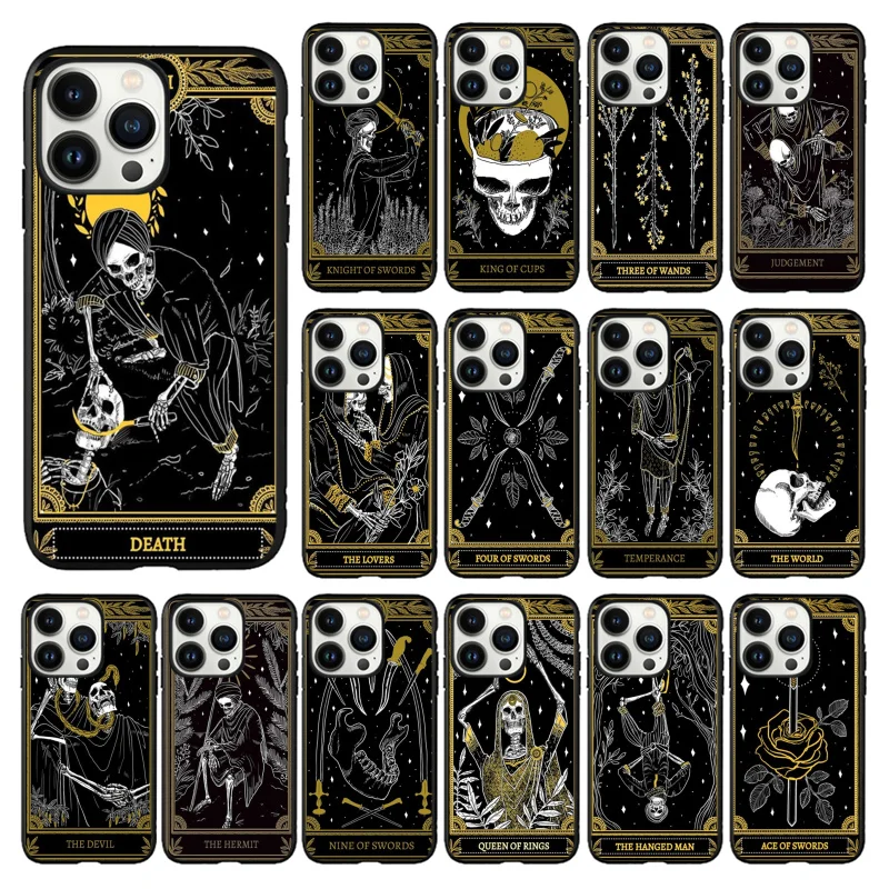 

Death Tarot Phone Case For iphone 13 12 11 Pro Max Case For iphone 13 Pro XS MAX X XR SE2 8 7 Plus case