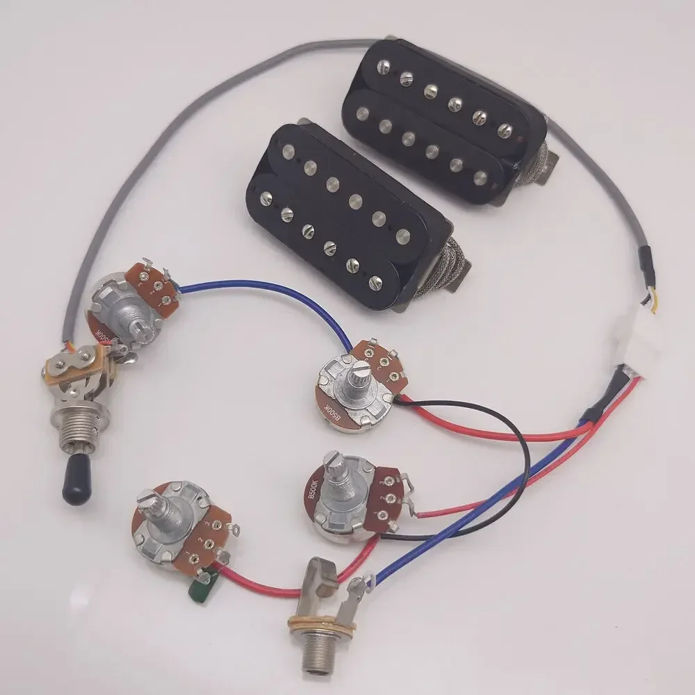 Alnico 2 Classic 57+ гитарный хамбакер звукосниматель мост и шея черный с жгутом проводов