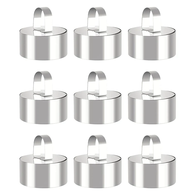 

9 PCS Round Cake Mold Stainless Steel Cake Mousse Mold Cake Ring Pastry Ring Mini Cake Rings For Dessert Mousse Cake
