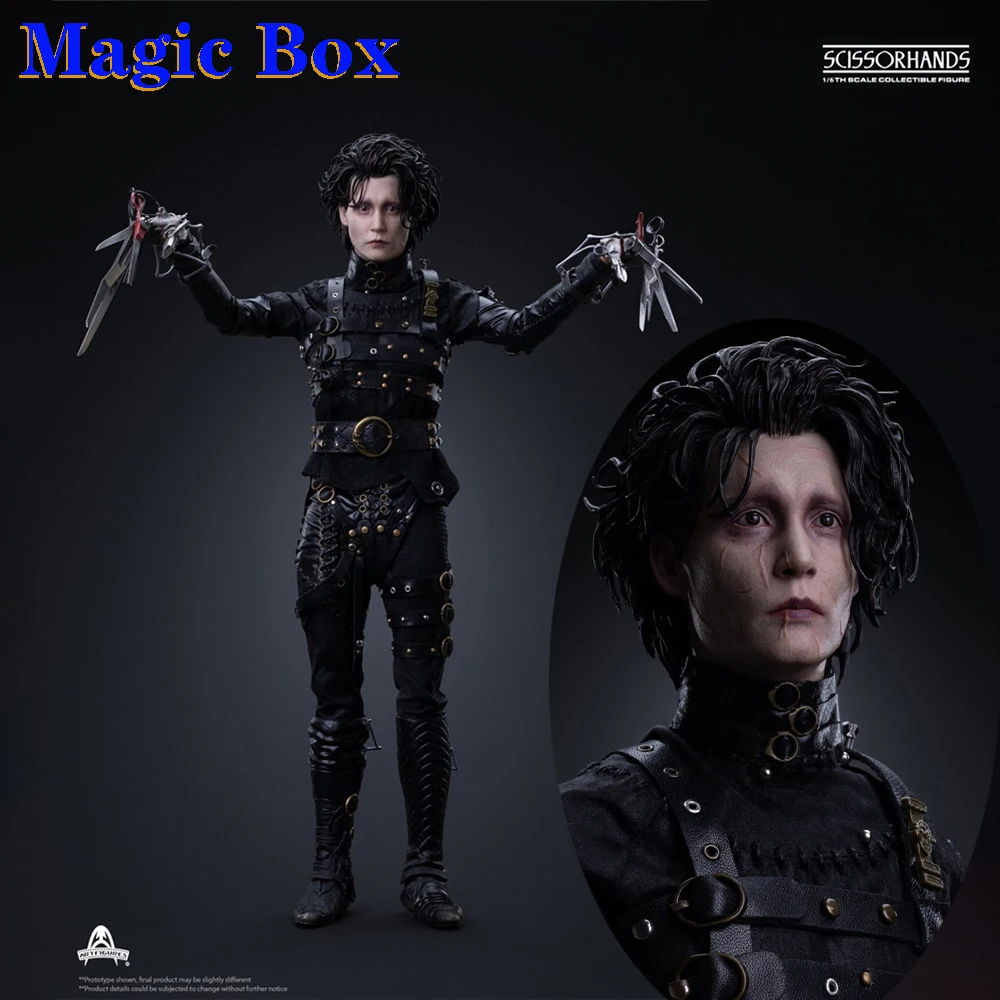 

In Stock Art Figures AF029 1/6 Scissorhands Johnny Depp Head Sculpt Carving Model AF-029 12'' Soldier Action Doll Full Set Toy