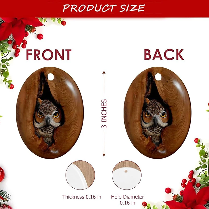 Рождественские украшения с животными елочные маленькие животные узор акриловое