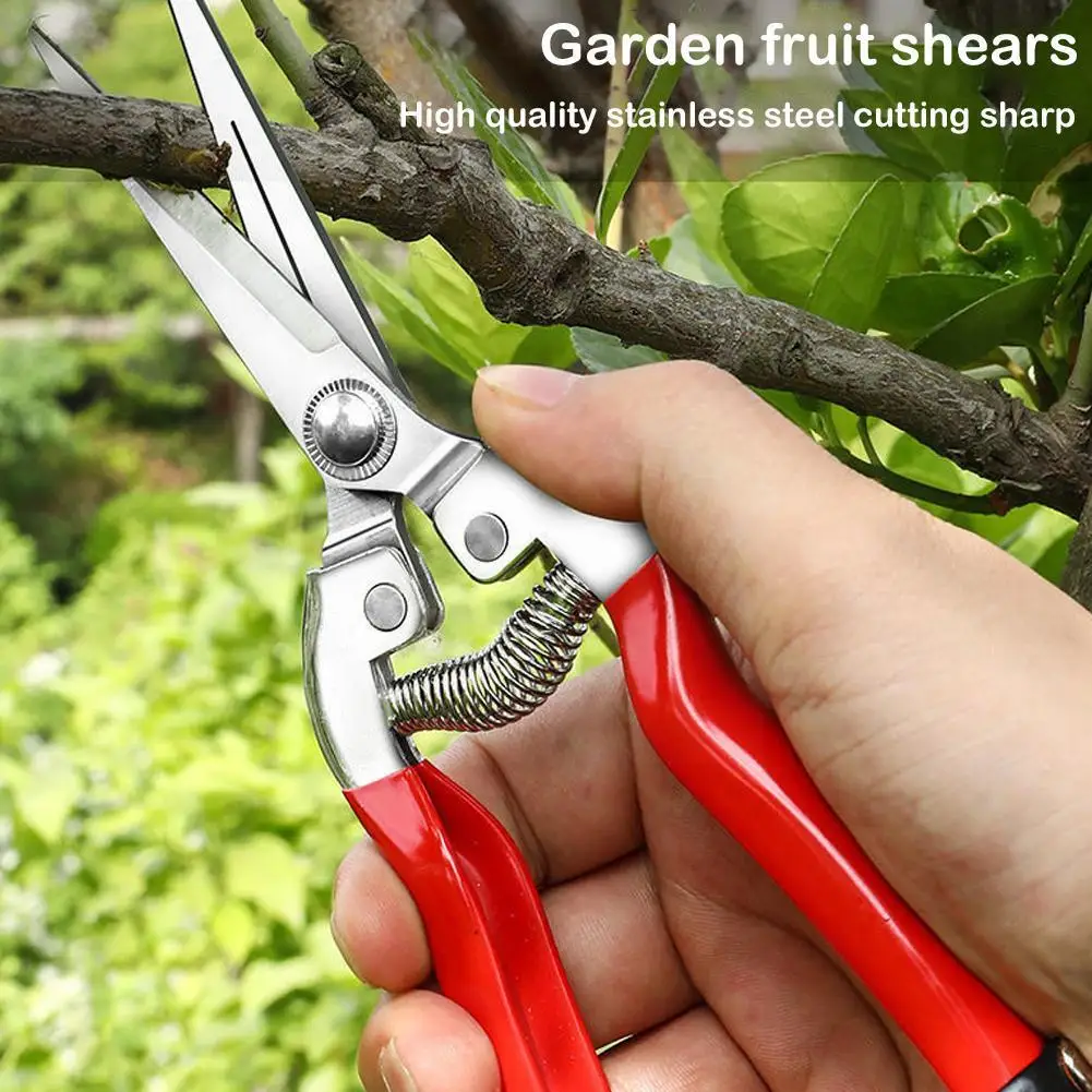 

Gardening Tools Pruning Shears Fruit Picking Scissors Household Steel Branches Weed Trim Handle Scissor Stainless Potted N4Q8
