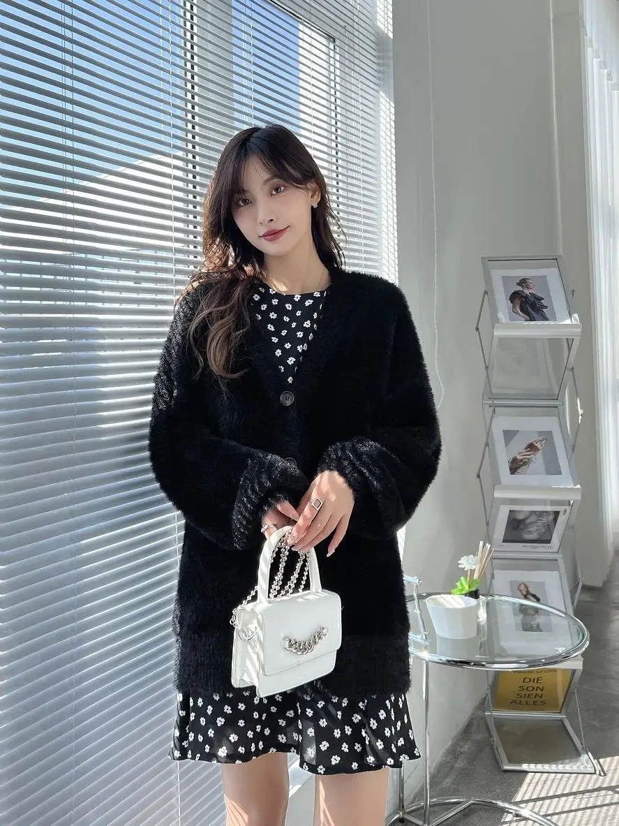 Зимняя одежда женский кардиган корейская мода осень 2023 модная женская Новое