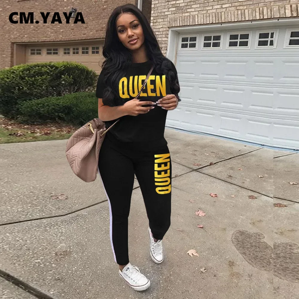 Женский спортивный костюм в полоску CM.YAYA Active Queen