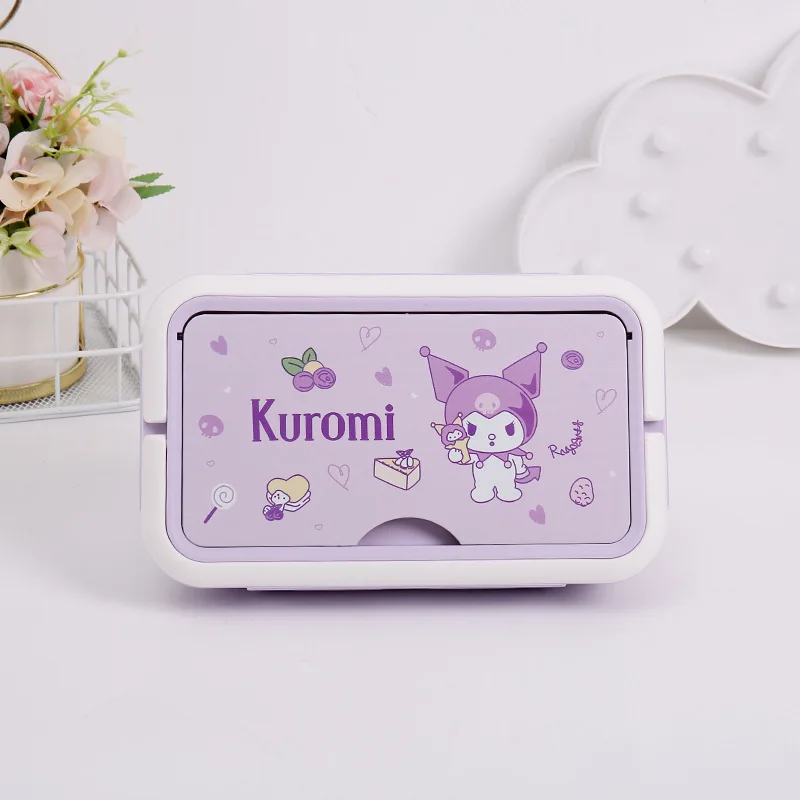 Sanrio HelloKitty мультфильм палочки для еды ложка ланч-бокс набор Куроми обеденная