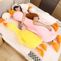 giant 70 120cm fluffy duck plush toys sleep pillow cute animal stuffed swan goose dolls floor mat kids girls birthday gift
